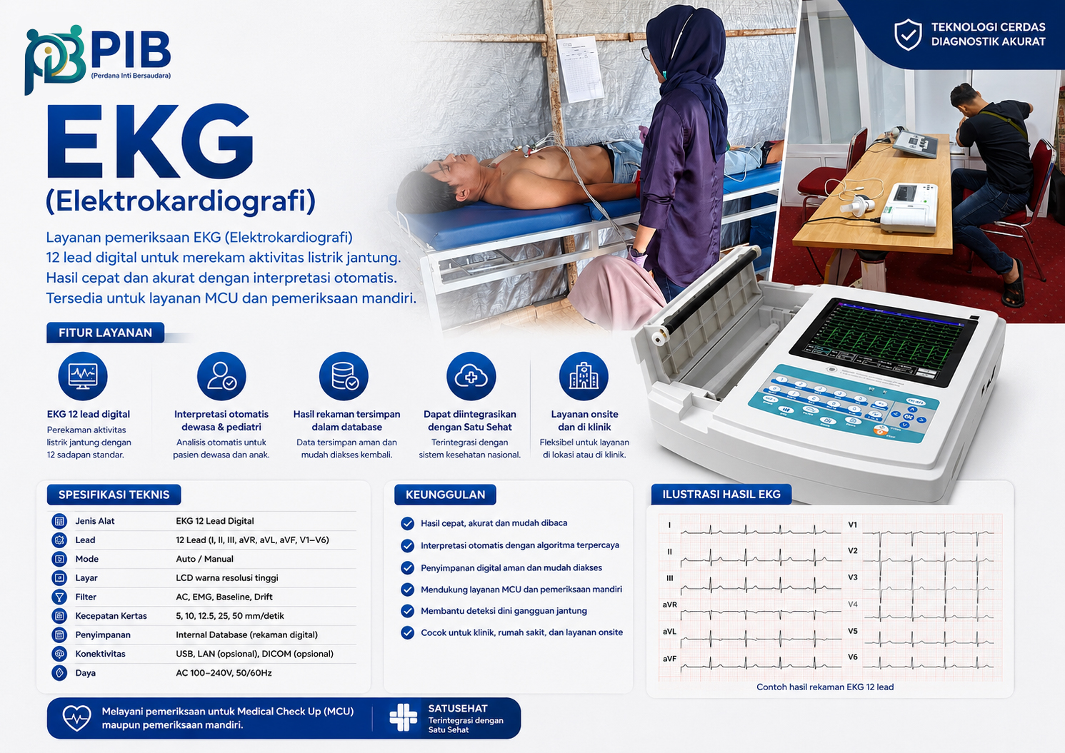 Layanan pemeriksaan EKG (Elektrokardiografi)